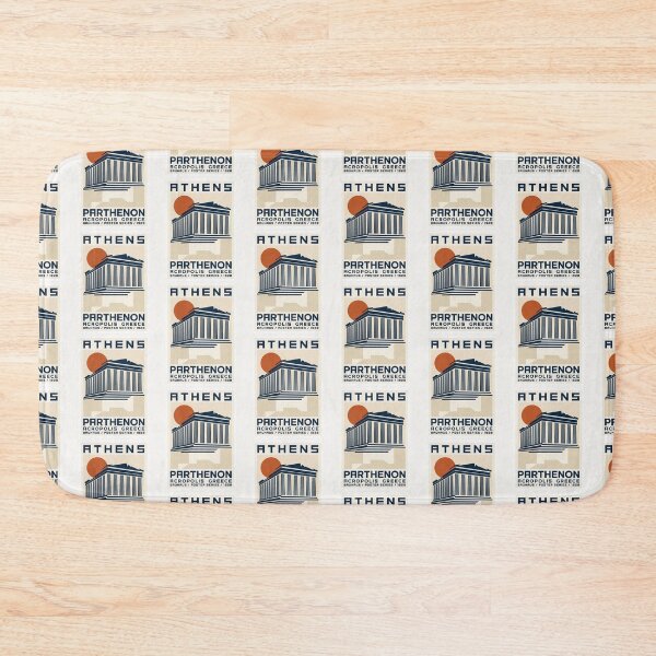 Item preview, Athens Greece Parthenon Bauhaus Minimalist Poster designed and sold by RetroRewind Studio.