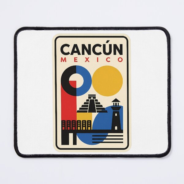 Item preview, Vintage Geometric Cancun Mexico Travel Poster designed and sold by k3rstman1.
