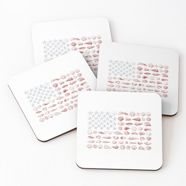 Item preview, Seashell USA Flag 4th of July for Men Women Kids Summer designed and sold by ZACK ART.