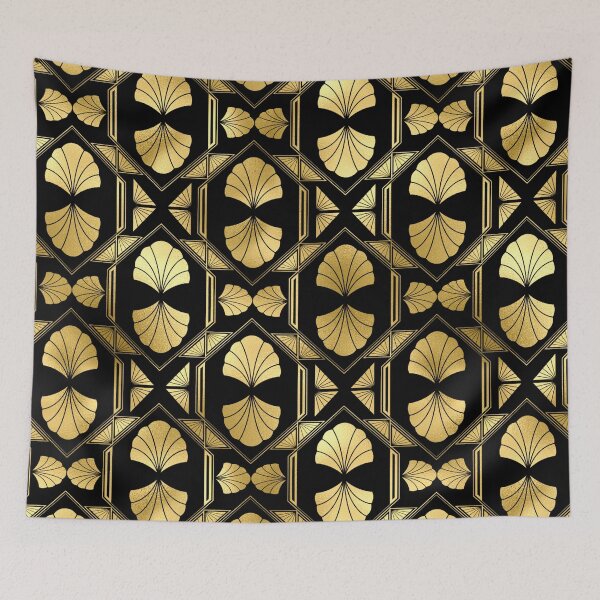 Item preview, Exquisite Art Deco Gold-Colored And Black Pattern  designed and sold by DEC02.
