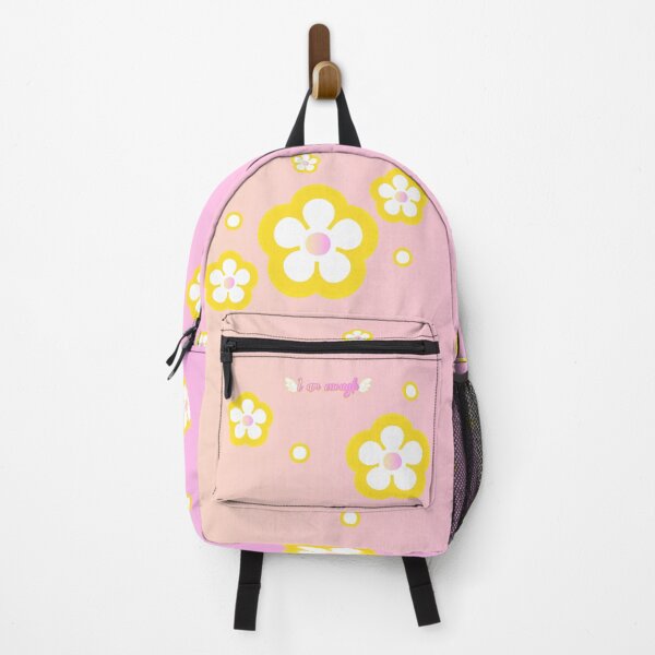 Item preview, I Am Enough Pastel Pink Floral Pattern Affirmation designed and sold by Vaeliss.
