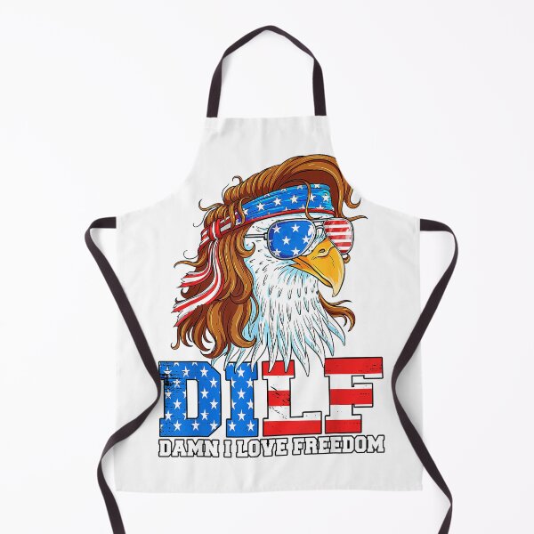 Item preview, DILF Damn I Love Freedom Eagle Funny Patriotic 4th of July T-Shirt designed and sold by RKdrawings.