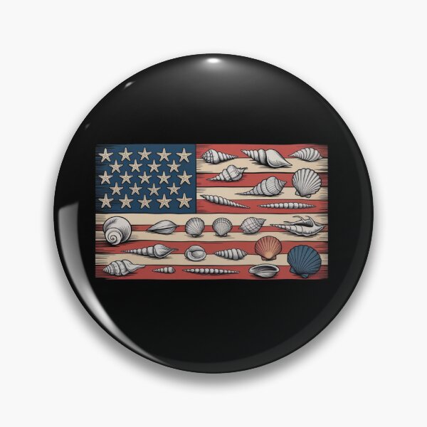 Item preview,  Seashell USA Flag 4th of July for Men Women Kids Summer designed and sold by ZACK ART.