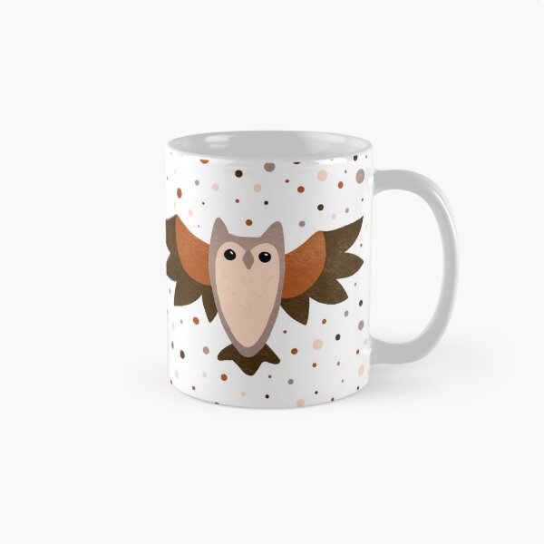 Item preview, Horned owl and dots designed and sold by Ana Gorozpe.