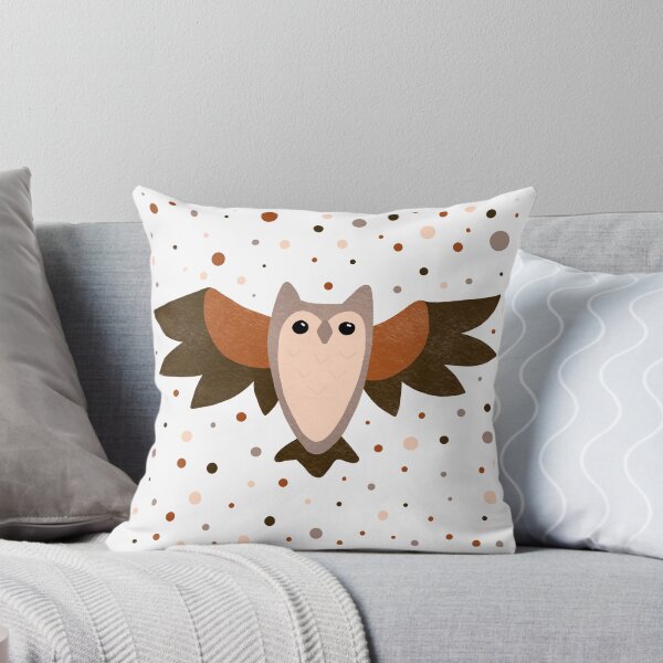 Item preview, Horned owl and dots designed and sold by Ana Gorozpe.