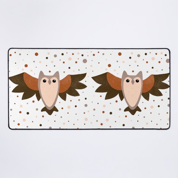 Item preview, Horned owl and dots designed and sold by Ana Gorozpe.