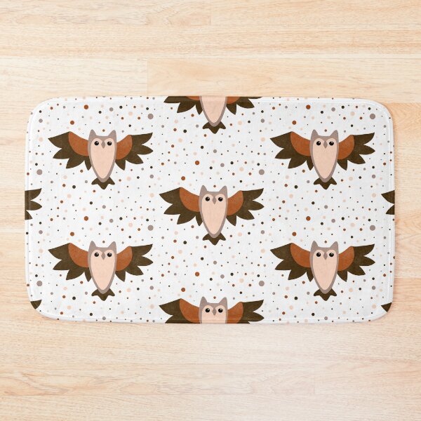 Item preview, Horned owl and dots designed and sold by Ana Gorozpe.