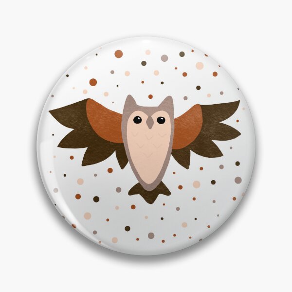 Item preview, Horned owl and dots designed and sold by Ana Gorozpe.