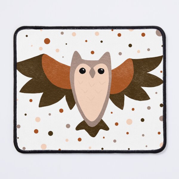 Item preview, Horned owl and dots designed and sold by Ana Gorozpe.