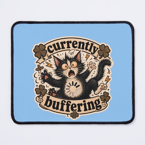 Item preview, Vintage lucky clover Currently Buffering designed and sold by logicfun.