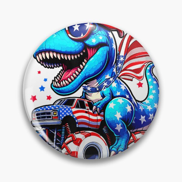 Item preview, Dinosaur 4th of July T Shirt Kids Boys Men Amerisaurus T Rex T-Shirt designed and sold by gidget-gadget.