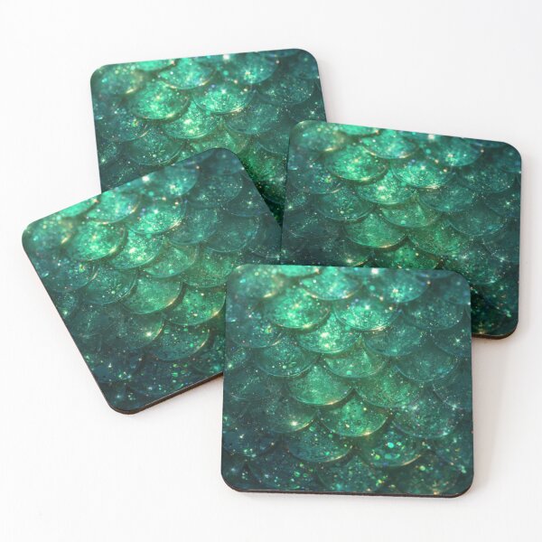 Item preview, Sparkly Green Mermaid Print designed and sold by SeaStarMermaids.