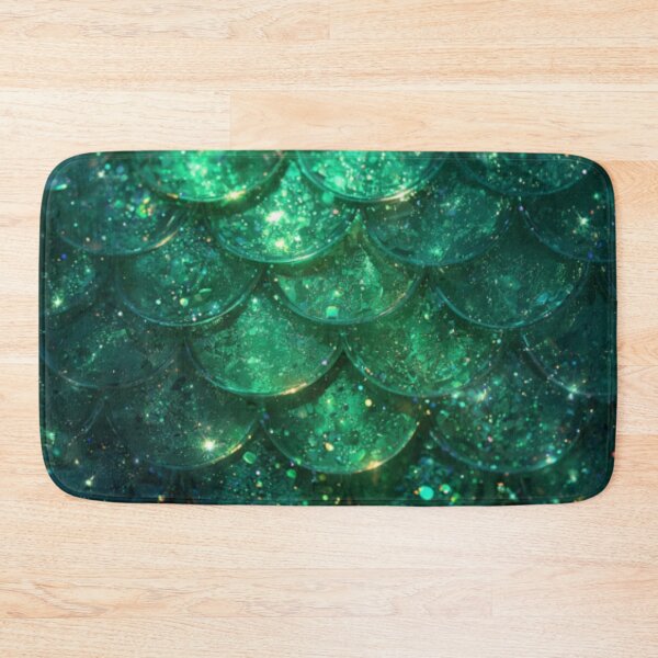 Item preview, Sparkly Green Mermaid Print designed and sold by SeaStarMermaids.