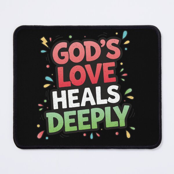 Item preview, God’s Love Heals Deeply – Christian Restoration Quote designed and sold by Verse & Vibes.