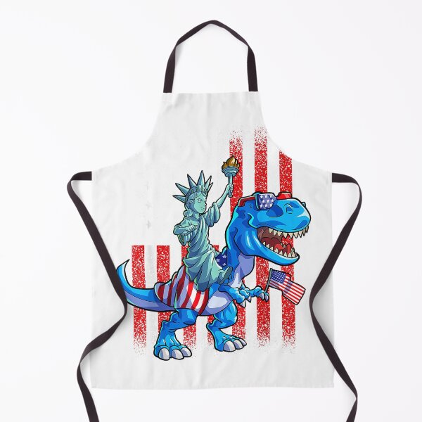 Item preview, Dino Statue of Liberty 4th of July Shirt Boys American Flag T-Shirt designed and sold by kevincuellar.