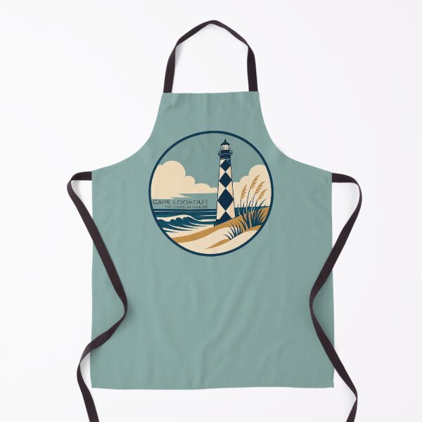 Item preview, Cape Lookout National Seashore Lighthouse Retro Travel Badge | North Carolina Coastal Art designed and sold by SimplyJasper.