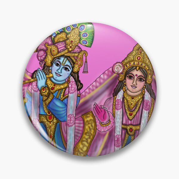 Item preview, Radha Krishna Artwork | Divine Hindu Spiritual Digital Illustration designed and sold by Harshit_Digital_Arts.