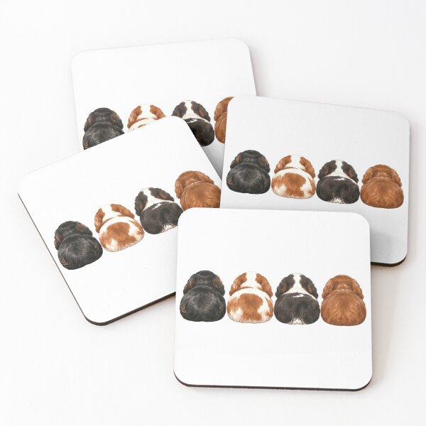 Item preview, Cavalier King Charles Spaniel Loaf Squad | Four Colors Cute Dog Watercolor Art designed and sold by SakuraWaStyle.
