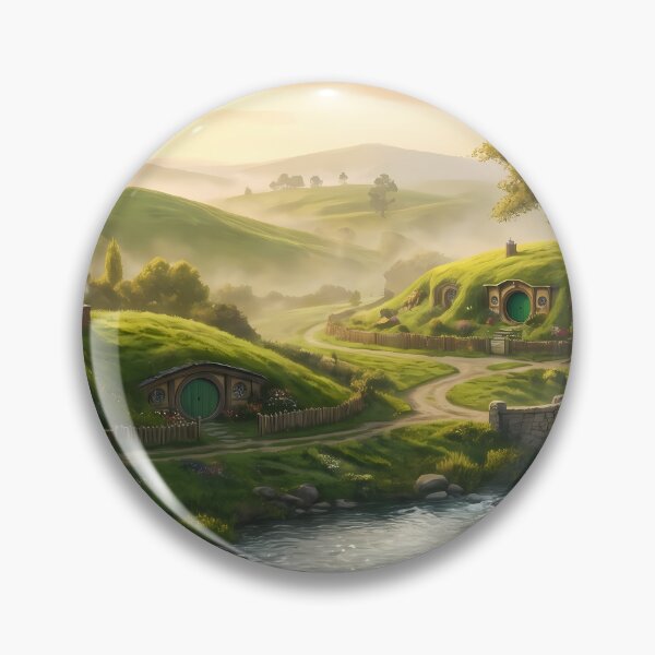 Item preview, Lord of the Rings The Shire Green Valley Landscape Deskmat Mouse Pad designed and sold by Senpaiwaves.