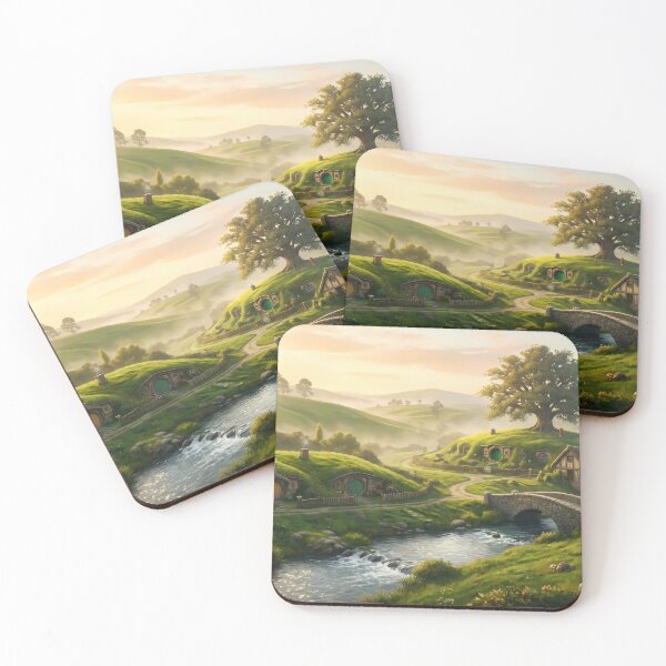 Item preview, Lord of the Rings Green Valley Landscape Deskmat Mouse Pad designed and sold by Senpaiwaves.