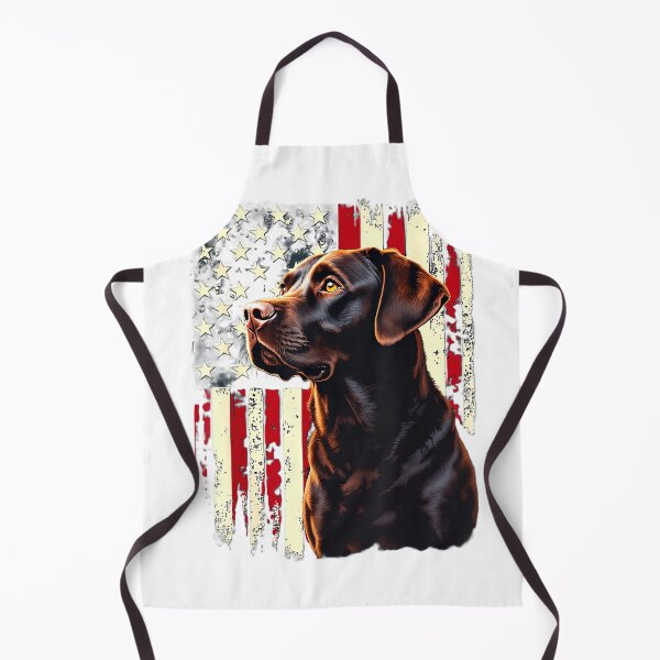 Item preview, 4th July American Flag Patriotic Chocolate Labrador Lover T-Shirt designed and sold by SavsMerch.