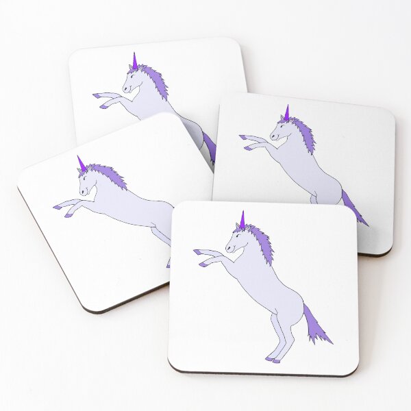 Item preview, Purple Unicorn Rearing with Joy designed and sold by JoyousArt4u.