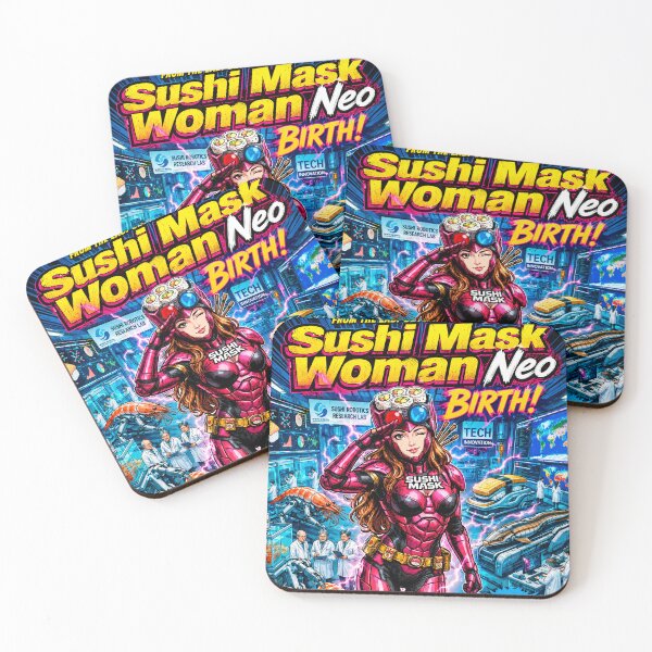 Item preview, SUSHI MASK WOMAN NEO: Count on me for a big success! designed and sold by Surreal Characters & Cute Pups.