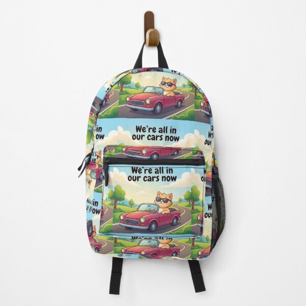 Item preview, Cool Cat Convertible Road Trip — We're All In Our Cars Now designed and sold by Yasmine Mohammed.