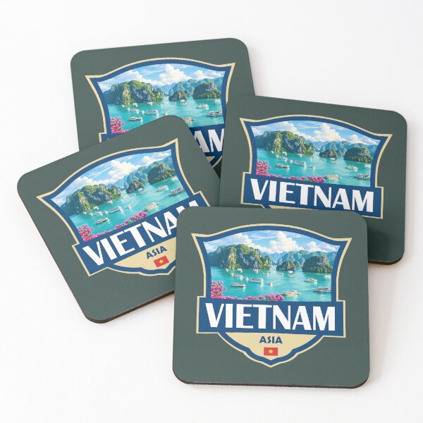 Item preview, Vietnam Illustration Retro Badge designed and sold by KrisSidDesigns.
