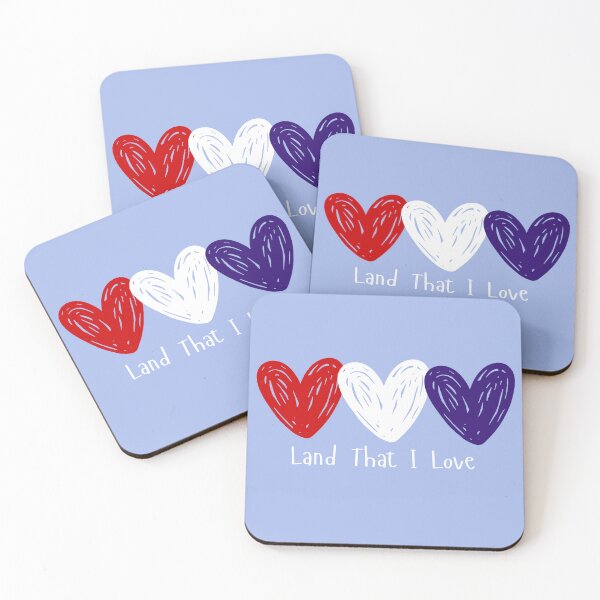 Item preview, Land That I Love Patriotic Hearts Design | Red White Blue USA Pride | Fourth of July Graphic designed and sold by swdesigns714.