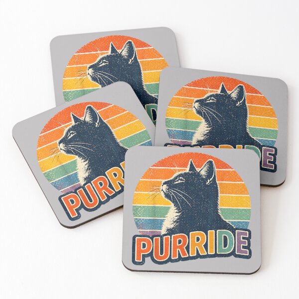 Item preview, Funny Gay Pride Purride Cat LGBTQ Ally Rainbow Pride Month_2 designed and sold by GreggRoss.