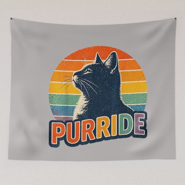 Item preview, Funny Gay Pride Purride Cat LGBTQ Ally Rainbow Pride Month_2 designed and sold by GreggRoss.