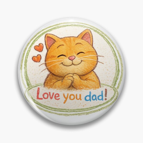 Item preview, Love You Dad - Cute Orange Cat Colored Pencil Art designed and sold by Arbacus.