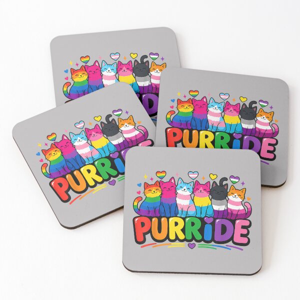 Item preview, Funny Gay Pride Purride Cat LGBTQ Ally Rainbow Pride Month designed and sold by GreggRoss.
