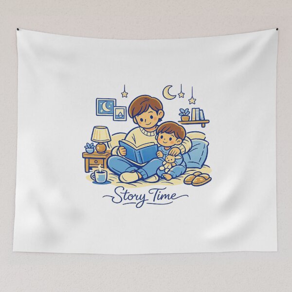 Item preview, Story Time – Father’s Day Moment designed and sold by LuveraxArt.