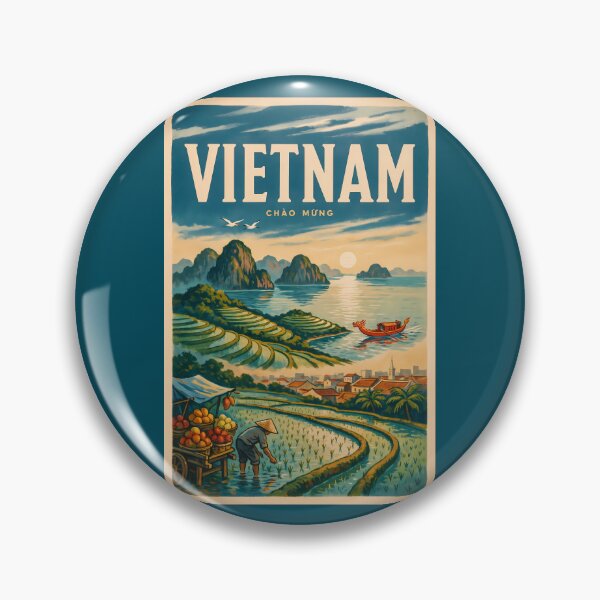 Item preview, Vietnam Culture Illustration Travel Art Vintage designed and sold by KrisSidDesigns.
