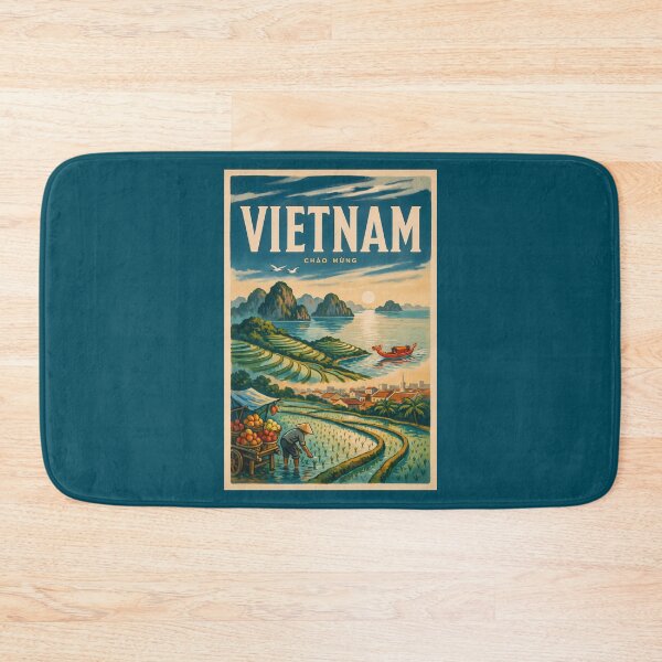 Item preview, Vietnam Culture Illustration Travel Art Vintage designed and sold by KrisSidDesigns.