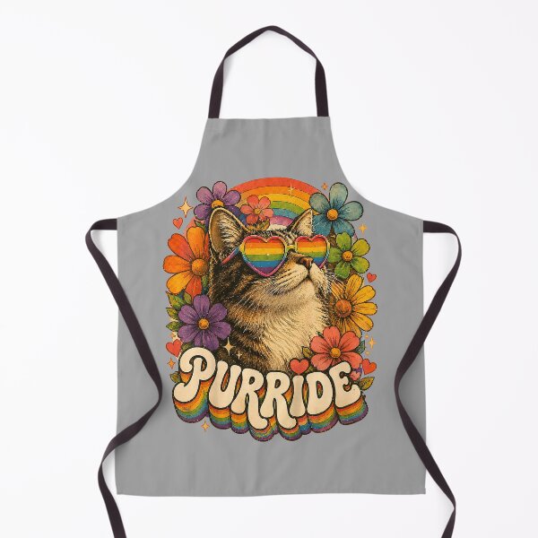 Item preview, Funny Gay Pride Purride Cat LGBTQ Floral Rainbow Pride Month designed and sold by GreggRoss.