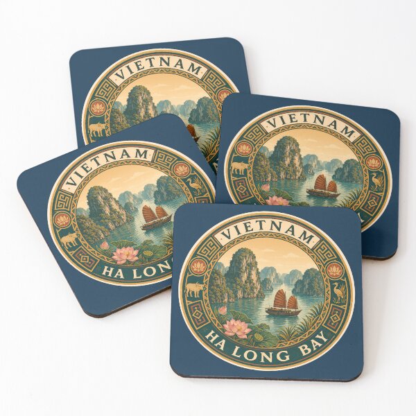 Item preview, Vietnam Illustration Travel Art Badge designed and sold by KrisSidDesigns.