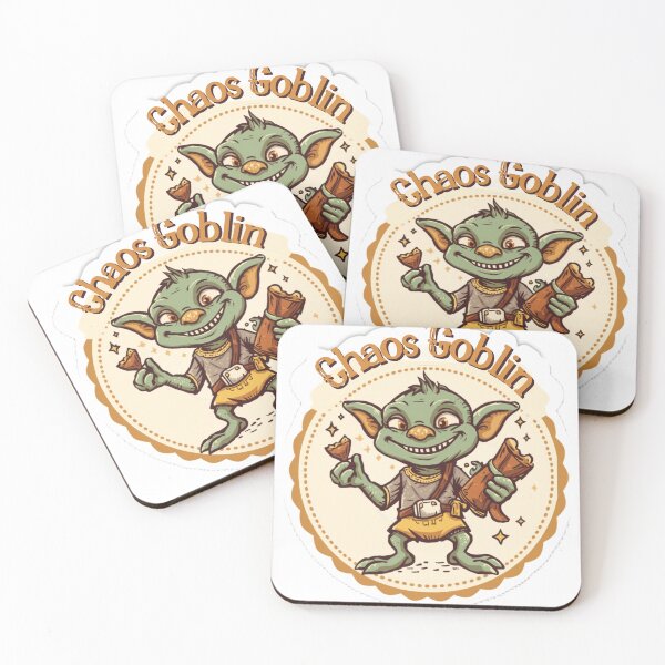 Item preview, Chaos Goblin - Funny Vintage Badge Sticker for Chaotic Energy Lovers designed and sold by RedRubyBubble.