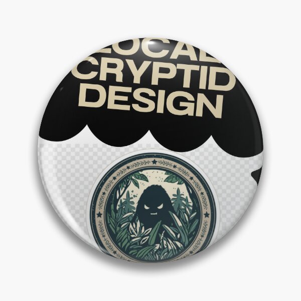 Item preview, Local Cryptid - Funny Vintage Badge Sticker for Mysterious Weirdos designed and sold by RedRubyBubble.