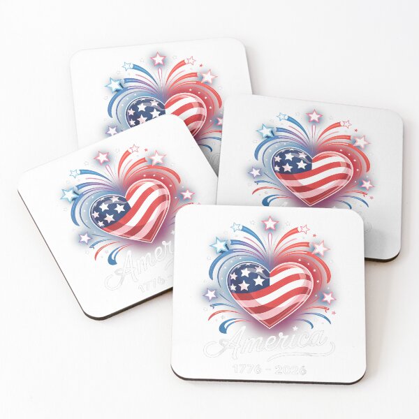 Item preview, Flag Heart 1776 2026 July 4th 250th Birthday T-Shirt designed and sold by kevincuellar.
