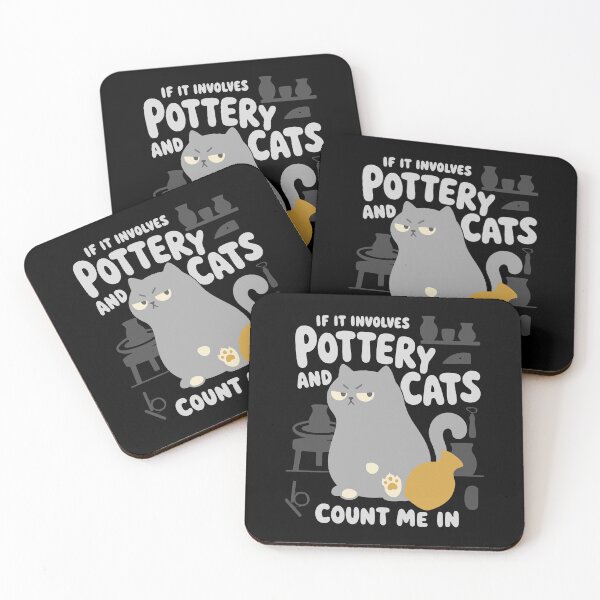 Item preview, Pottery and Cats Count Me In designed and sold by Teequeque.