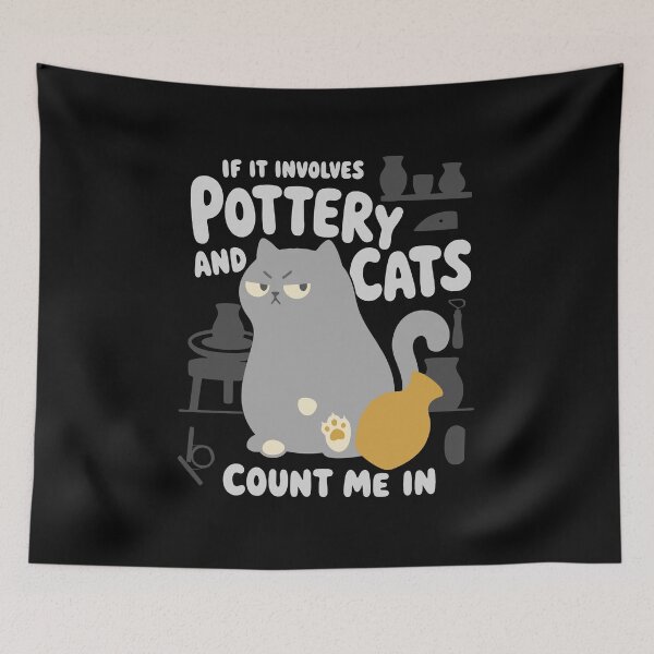 Item preview, Pottery and Cats Count Me In designed and sold by Teequeque.