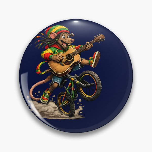 Item preview, Rasta Mouse Playing Guitar on BMX Bike designed and sold by digitalbob60.