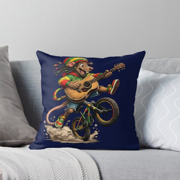 Item preview, Rasta Mouse Playing Guitar on BMX Bike designed and sold by digitalbob60.