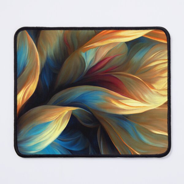 Item preview, Blue And Yellow Golden Floral Volute Abstract Swirls designed and sold by DEC02.