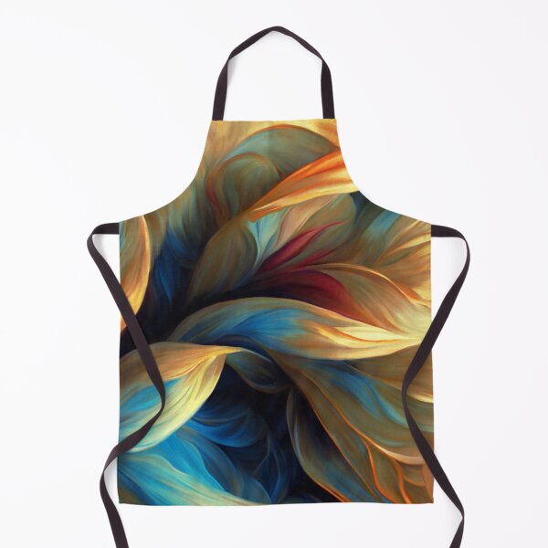 Item preview, Blue And Yellow Golden Floral Volute Abstract Swirls designed and sold by DEC02.