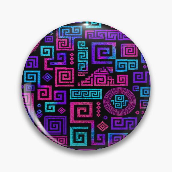 Item preview, Ancient Greek Spiral Pop Art Pattern on Black designed and sold by BeJolley.