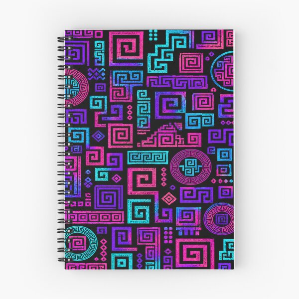 Item preview, Ancient Greek Spiral Pop Art Pattern on Black designed and sold by BeJolley.